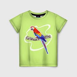 Футболка детская Яркий попугай Ара, цвет: 3D-принт