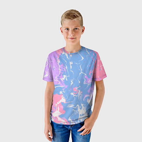 Детская футболка Цветная размытость / 3D-принт – фото 3