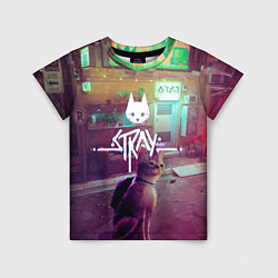 Футболка детская Stray - котик - neon, цвет: 3D-принт