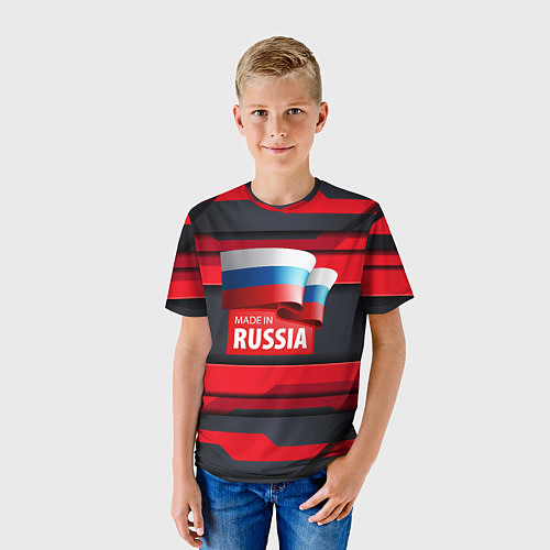 Детская футболка Red & Black - Russia / 3D-принт – фото 3