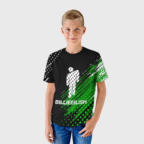 Детская футболка Billie eilish - краска / 3D-принт – фото 3