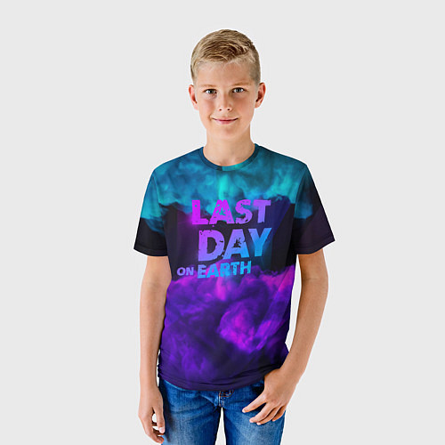Детская футболка The last of us - абстракция неон / 3D-принт – фото 3