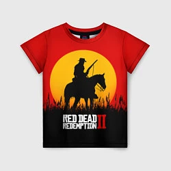 Футболка детская Red Dead Redemption 2 - закат, цвет: 3D-принт