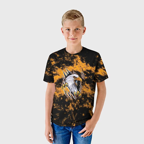 Детская футболка Орел в огне / 3D-принт – фото 3