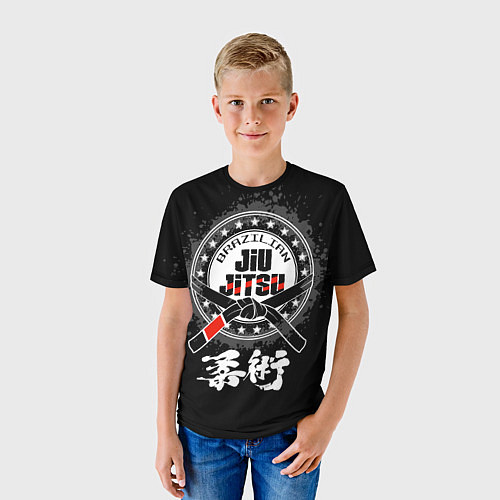 Детская футболка Brazilian fight club Jiu-jitsu / 3D-принт – фото 3