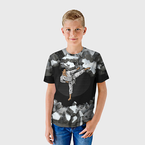 Детская футболка Боевые искусства - каратист / 3D-принт – фото 3