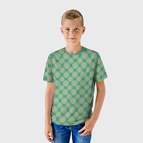 Детская футболка Точечные классические узоры / 3D-принт – фото 3