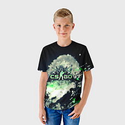 Футболка детская CS GO green, цвет: 3D-принт — фото 2