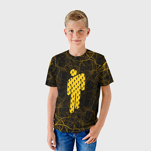 Детская футболка Билли айлиш паутина абстракция / 3D-принт – фото 3