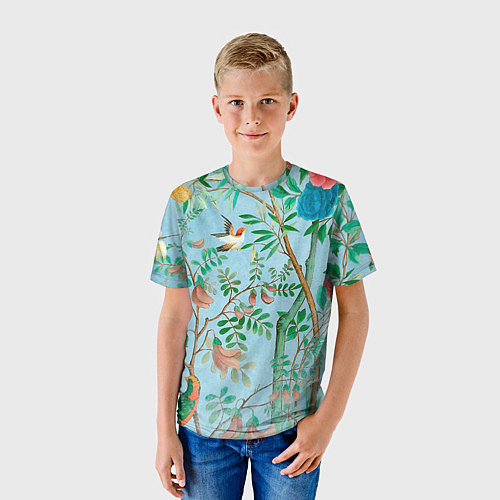 Детская футболка Райский сад в стиле gucci / 3D-принт – фото 3