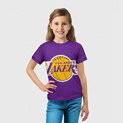 Футболка детская LA Lakers NBA, цвет: 3D-принт — фото 2