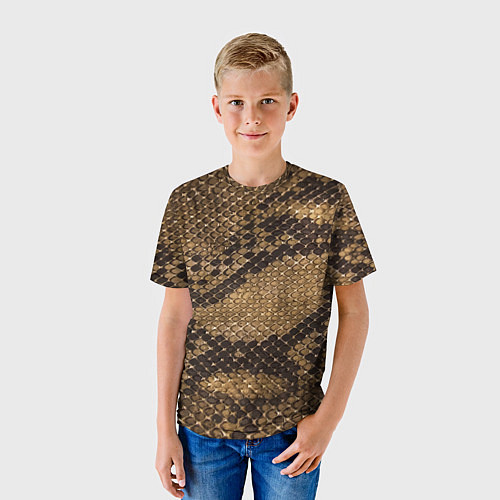 Детская футболка Кожа питона - fashion 2028 / 3D-принт – фото 3