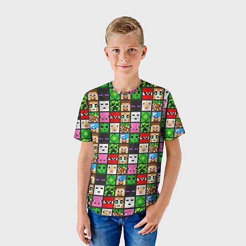 Детская футболка Minecraft - characters / 3D-принт – фото 3