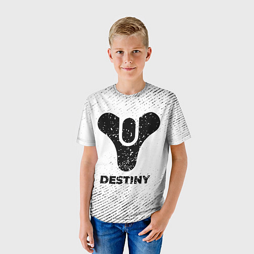 Детская футболка Destiny с потертостями на светлом фоне / 3D-принт – фото 3