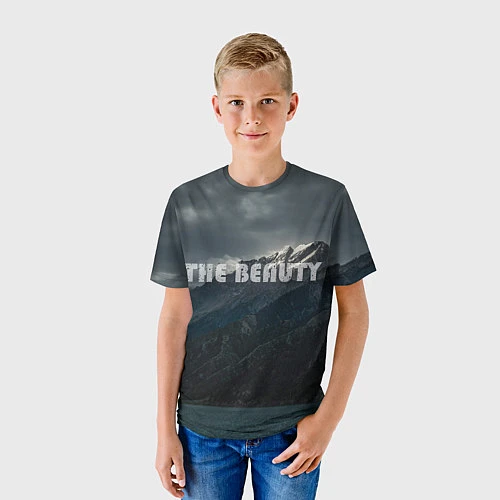Детская футболка Красивые Горы / 3D-принт – фото 3