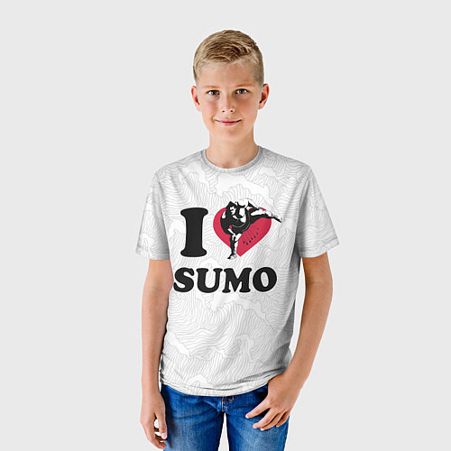 Детская футболка I love sumo fighter / 3D-принт – фото 3