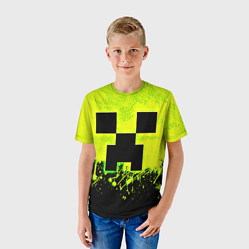 Детская футболка Creeper neon / 3D-принт – фото 3