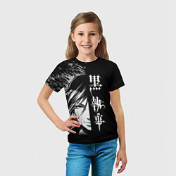 Футболка детская Тёмный Дворецкий Себастиан, цвет: 3D-принт — фото 2