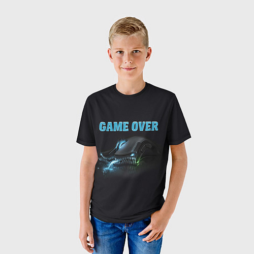 Детская футболка Game over - доигрался / 3D-принт – фото 3