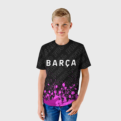 Детская футболка Barcelona pro football: символ сверху / 3D-принт – фото 3