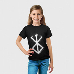 Футболка детская Берсерк гранж, цвет: 3D-принт — фото 2