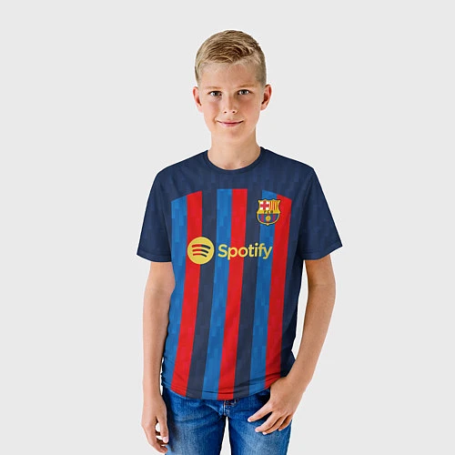 Детская футболка Левандовский Барселона форма 20222023 / 3D-принт – фото 3