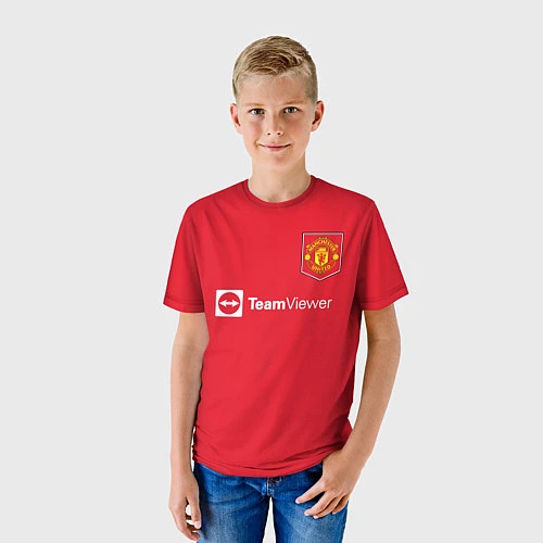 Детская футболка Криштиану Роналду Манчестер Юнайтед форма 20222023 / 3D-принт – фото 3