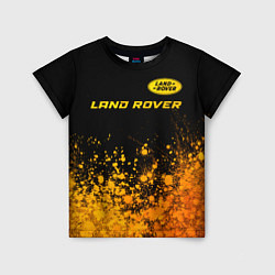 Футболка детская Land Rover - gold gradient: символ сверху, цвет: 3D-принт