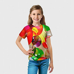 Футболка детская Большие мыльные пузыри, цвет: 3D-принт — фото 2