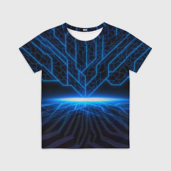 Футболка детская Цифровые молнии, цвет: 3D-принт