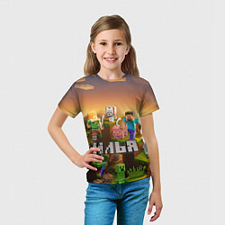 Футболка детская Илья Minecraft, цвет: 3D-принт — фото 2