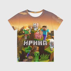 Футболка детская Ирина Minecraft, цвет: 3D-принт