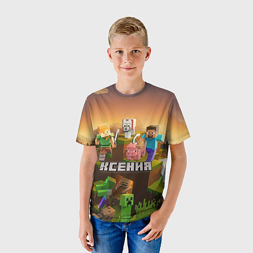 Детская футболка Ксения Minecraft / 3D-принт – фото 3