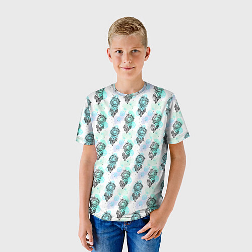 Детская футболка Ловцы снов на пастельном фоне, паттерн / 3D-принт – фото 3
