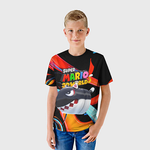 Детская футболка Cat Bullet Bill - Super mario 3D World - Nintendo / 3D-принт – фото 3