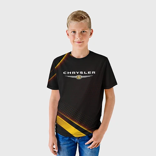 Детская футболка Chrysler Абстракция / 3D-принт – фото 3