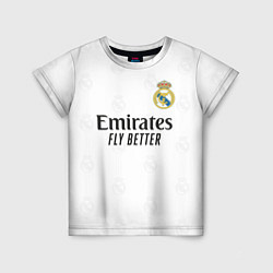 Футболка детская Реал Мадрид форма 20222023, цвет: 3D-принт