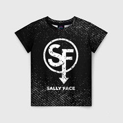 Футболка детская Sally Face с потертостями на темном фоне, цвет: 3D-принт