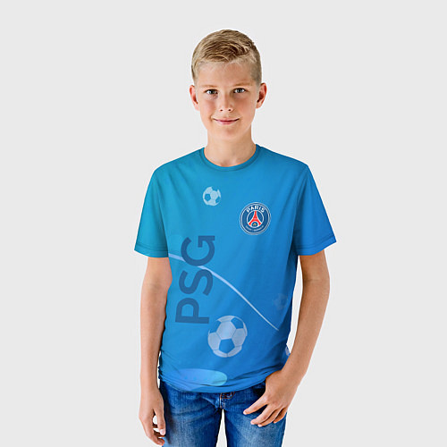 Детская футболка Psg абстракция спорт / 3D-принт – фото 3