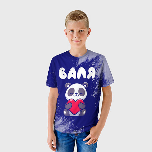 Детская футболка Валя панда с сердечком / 3D-принт – фото 3