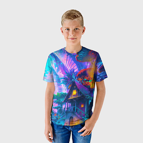 Детская футболка Неоновая страна / 3D-принт – фото 3