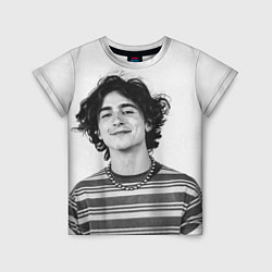 Футболка детская Timothee Chalamet black white photo, цвет: 3D-принт