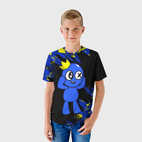Детская футболка Радужные друзья Синий / 3D-принт – фото 3