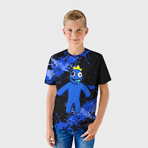 Детская футболка Радужные друзья - Синий / 3D-принт – фото 3