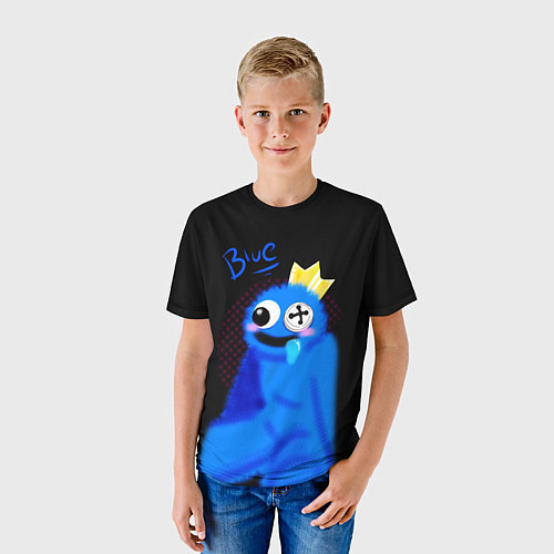 Детская футболка Blue - Rainbow Friends / 3D-принт – фото 3