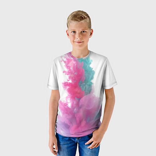 Детская футболка Яркий красочный дым / 3D-принт – фото 3