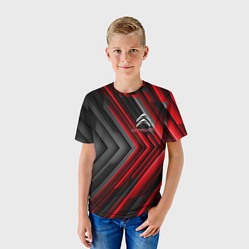 Детская футболка Citroen строгий стиль / 3D-принт – фото 3
