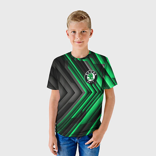 Детская футболка Skoda строгий стиль / 3D-принт – фото 3