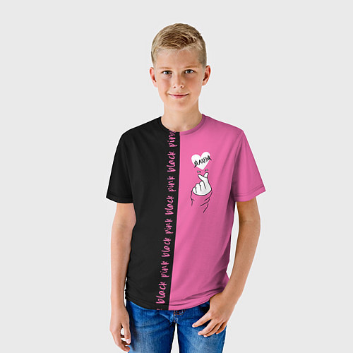 Детская футболка Blackpink сердечко / 3D-принт – фото 3