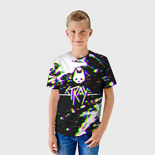 Детская футболка Stray glitch / 3D-принт – фото 3